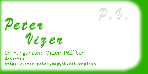 peter vizer business card